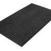A single piece of Morland Service Anti bacterial rubber industrial doormat on a white background